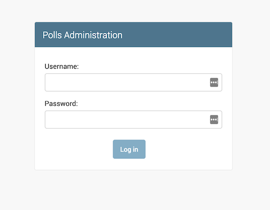 Polls Admin Auth Page